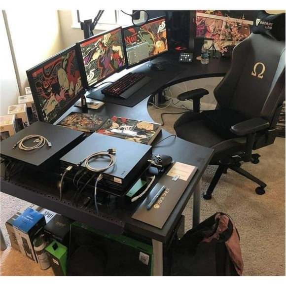 Cable Raceway Kit, Cable Management System Kit - 9x15.4inch, Black - Picture 6 of 7